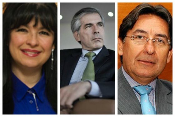 Mónica Cifuentes, Yesid Reyes y Néstor Humberto Martínez.