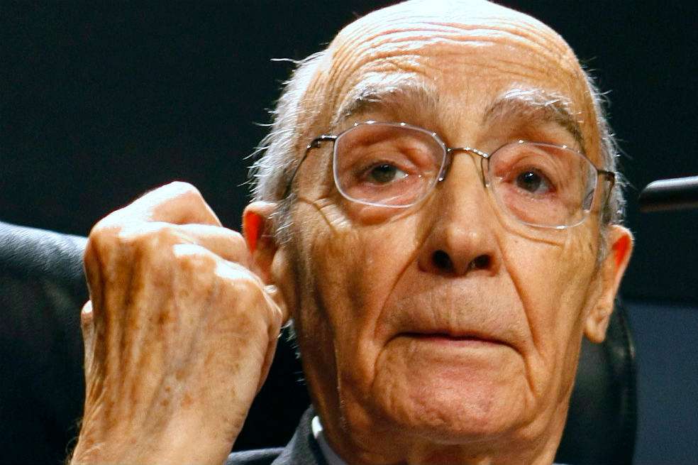 José Saramago en 2008, durante la presentación de un libro en Madrid. / Reuters, efe, Archivo