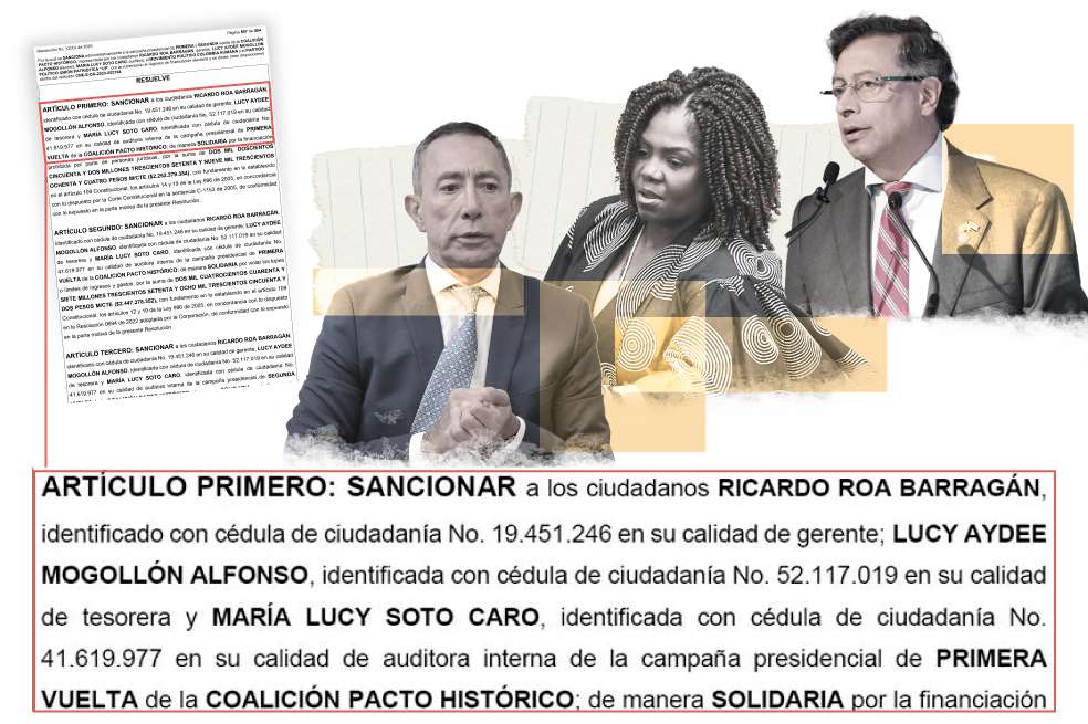 Implicaciones por las sanciones a la campaña del presidente Gustavo Petro.