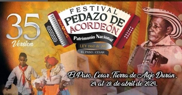 Llegan aires del Festival Pedazo de Acordeón 2024 en El Paso, Cesar