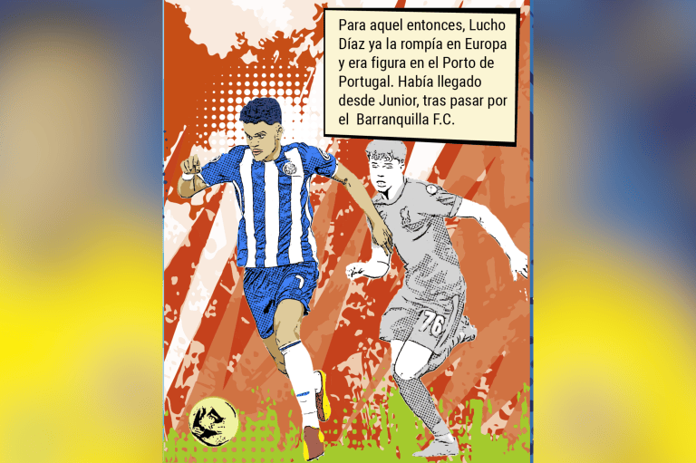 El cómic de Luis Díaz con la selección de Colombia, que busca el título de la Copa América 2024.