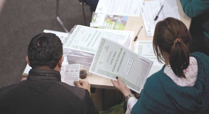 La Consulta Anticorrupción de agosto de 2018 fue una iniciativa ciudadana y obtuvo 11,6 millones de votos, insuficientes para pasar el umbral. / Mauricio Alvarado
