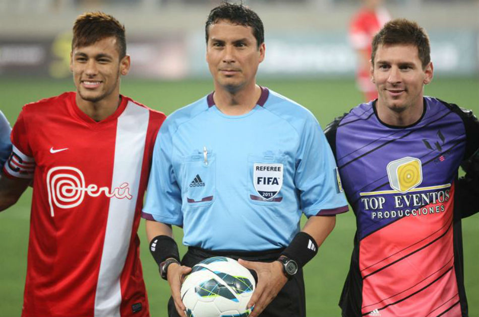 Neymar y Messi en el partido amistoso en Lima / EFE