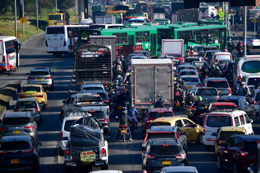 Trancones de la autopista norte en Bogotá