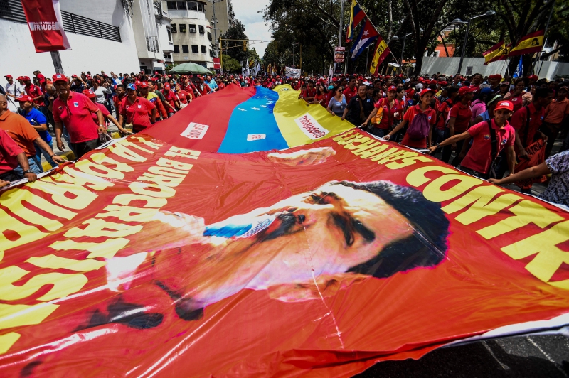 Marchas esta semana a favor de Nicolás Maduro. / AFP