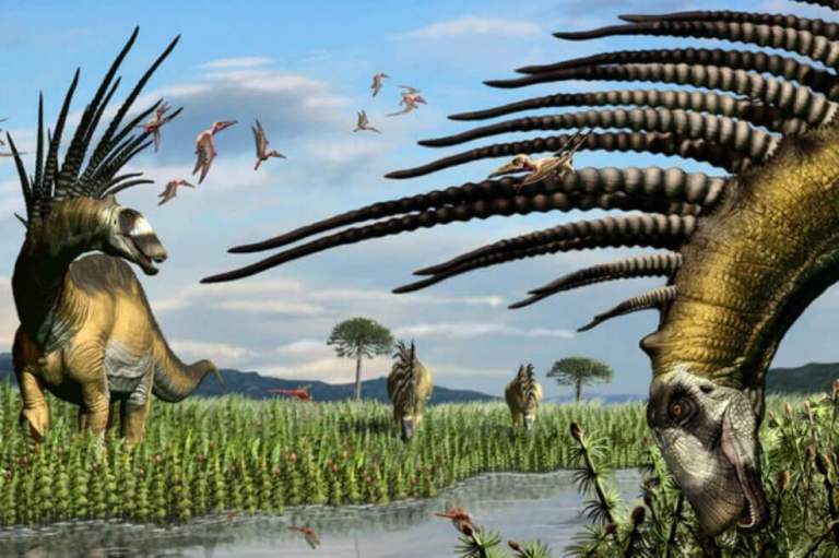 Un nuevo dinosaurio espinoso muestra sus increíbles armas de defensa