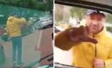 Hombre bloqueó vía de Bogotá y al ver que lo grababan rompió el vidrio de un carro