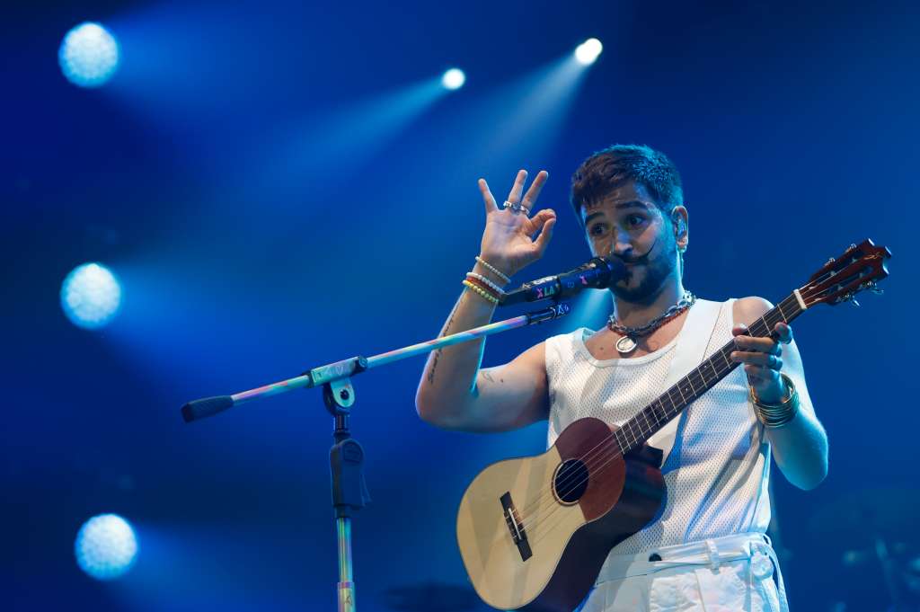 MADRID, 27/07/2022.- El cantante colombiano Camilo ofrece un concierto este miércoles en el WiZink Center de Madrid. EFE/ Mariscal