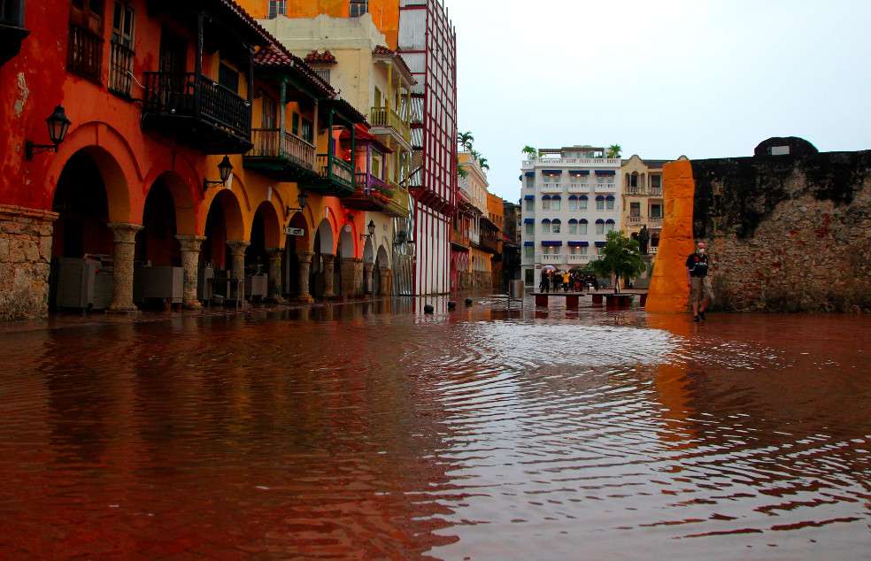 Inundaciones en Cartagena por la tormenta Iota.