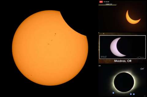 Las primeras imágenes que deja el eclipse solar 2017