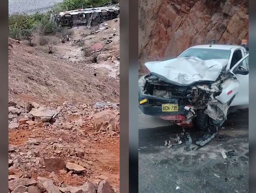 AME8381. AREQUIPA (PERÚ), 12/11/2025.- Capturas de vídeo cedidas por Camaná Noticias Digital del accidente de un autobús de transporte de pasajeros que dejó 37 muertos al caer por un abismo en una zona rural de la región de Arequipa. La Fiscalía de Perú ha iniciado "diligencias urgentes e inaplazables" que busca determinar las causas del accidente que se produjo luego de que el autobús "impactara con una camioneta a la altura del kilómetro 780 de la Panamericana Sur", según señaló el Ministerio Público en un comunicado. EFE/ Percy Jaila /SOLO USO EDITORIAL/ SOLO DISPONIBLE PARA ILUSTRAR LA NOTICIA QUE ACOMPAÑA (CRÉDITO OBLIGATORIO)