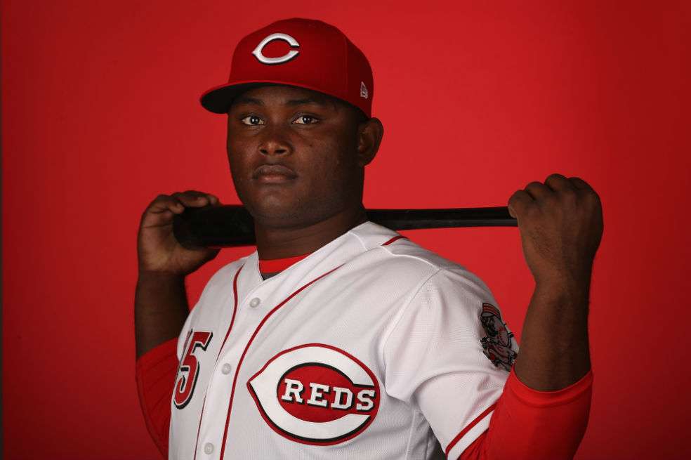 Dilson Herrera, segunda base de los Rojos de Cincinnati. / AFP