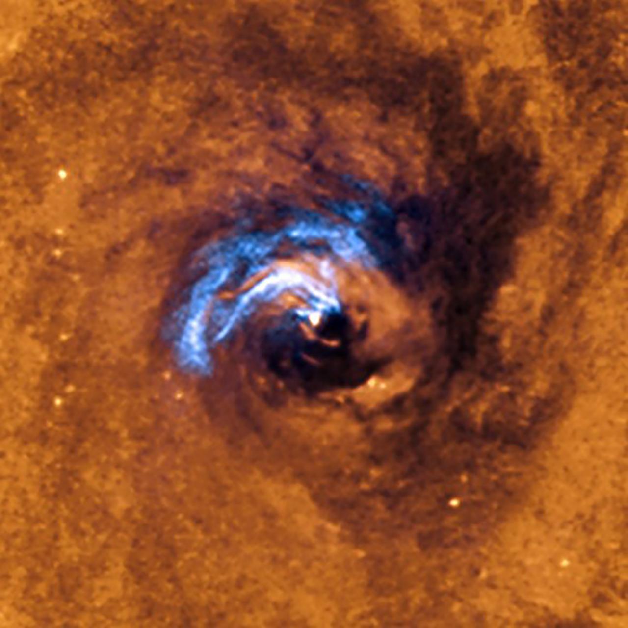 Esta es la imagen capturada gracias a los datos provenientes de varios telescopios.