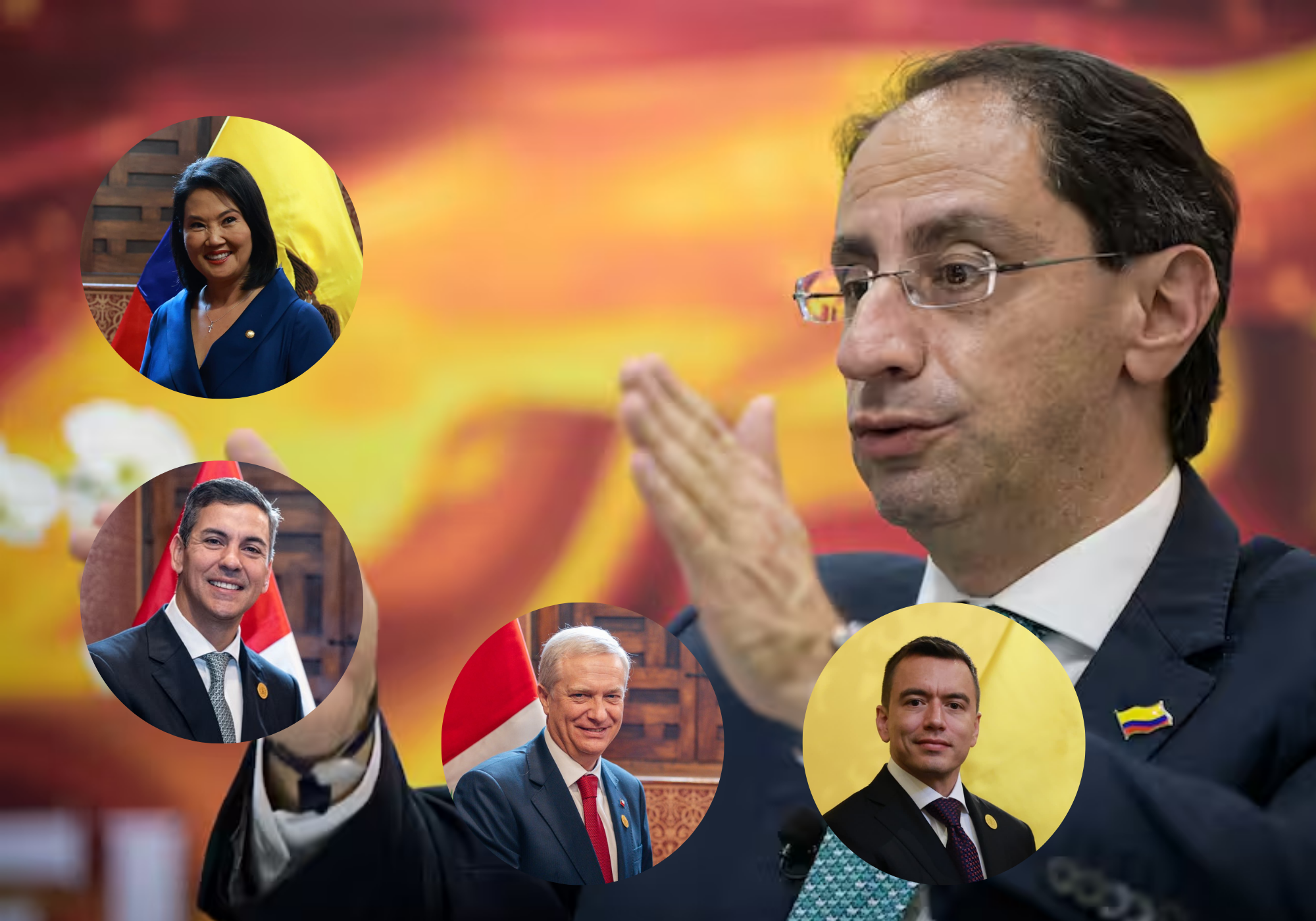 José Manuel Restrepo asistió a la posesión de Fujimori.