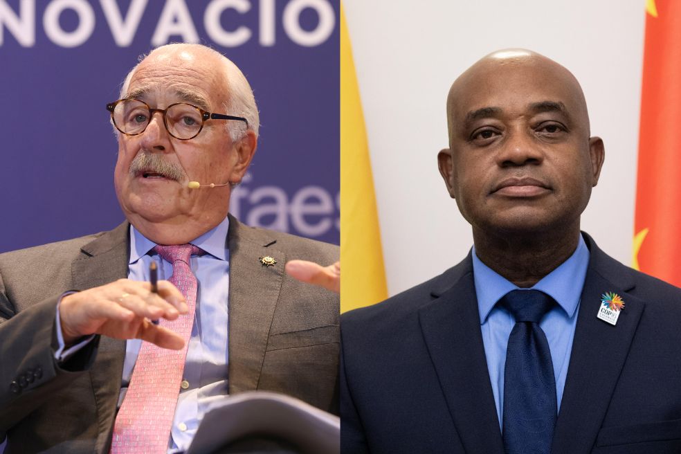 El expresidente Andrés Pastrana y el canciller Luis Gilberto Murillo.