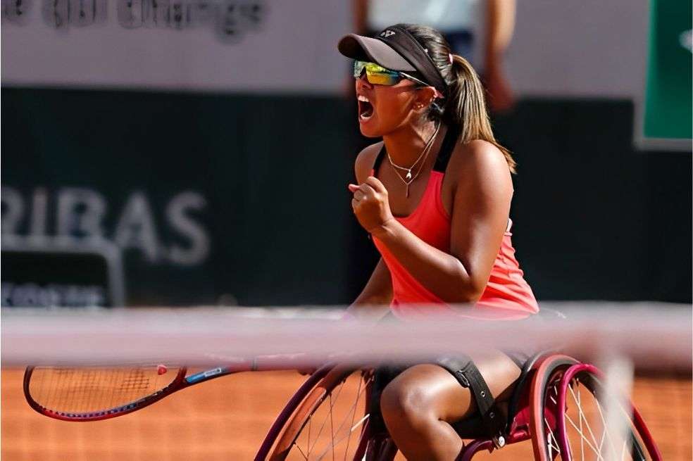 La tenista bogotana María Angélica Bernal, top 10 del mundo, en acción.