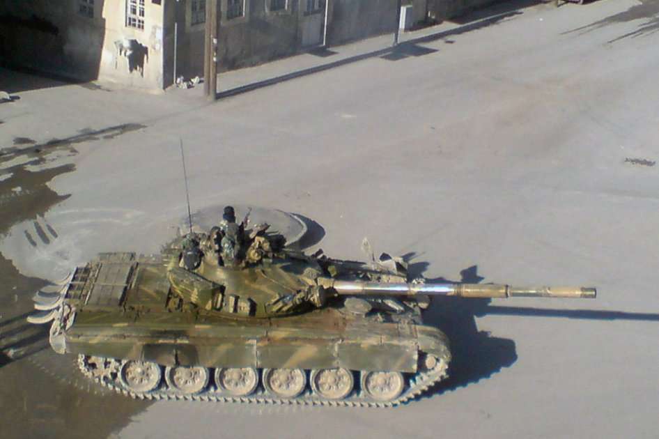 Un tanque del ejército sirio en Yabroud, cerca de Damasco/ 1x1newsxpictures