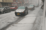 Granizada tiñó de blanco las calles del norte de Bogotá