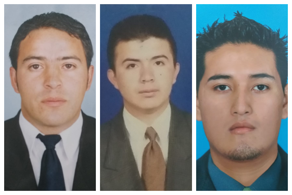 (De izq. a der.) Douglas Dimitry Guerrero, Willington Montenegro Martínez y Jair Alfonso Montenegro. / Cortesía
