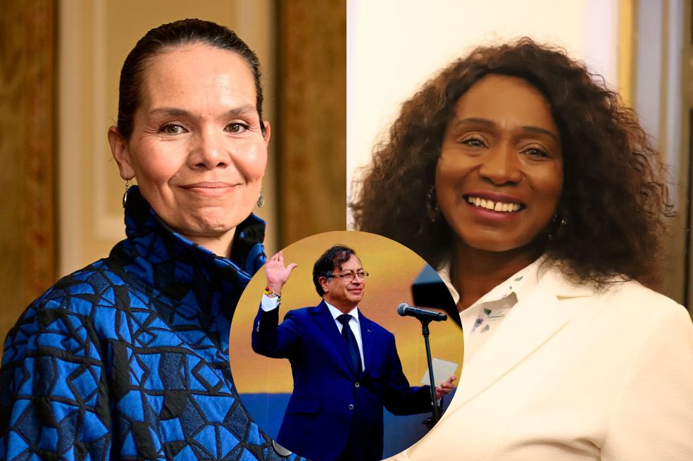 Astrid Bibiana Rodríguez (izq.), actualmente en el cargo, y María Isabel Urrutia han sido las dos ministras del deporte en el primer año de gobierno de Gustavo Petro.