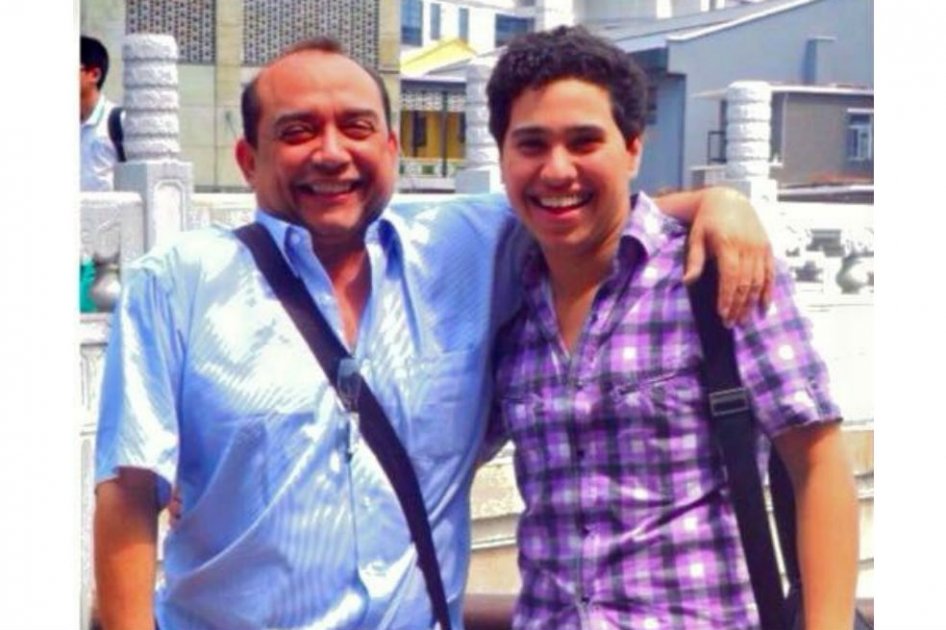 José Soto Berardinelli y su hijo José Ricardo en uno de sus viajes al exterior./Archivo particular