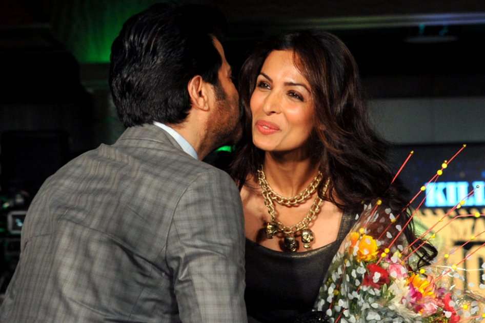 Los actores de Bollywood Anil Kapoor y Malaika Arora Khan.