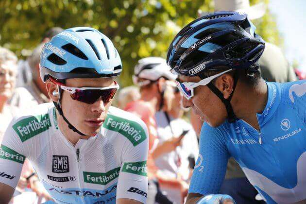 Nairo Quintana y Miguel Ángel López. / AFP