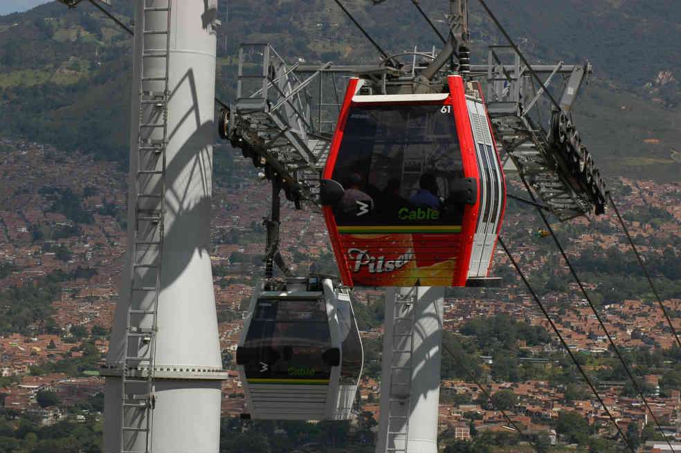 Metrocable en las comunas 1 y 2 de Medellín. / Archivo