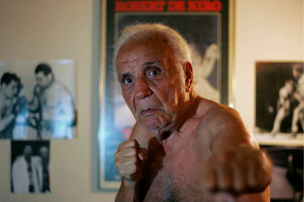 Jake La Motta, cuya vida le sirvió de inspiración a Martin Scorsese para filmar ‘Toro Salvaje’, protagonizada por Robert de Niro.