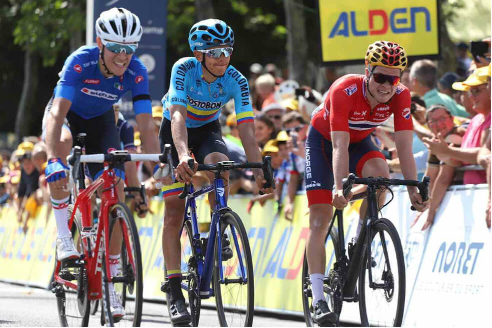 Harold Tejada, el mejor colombiano en el Tour de L´Avenir. / Fedeciclismo