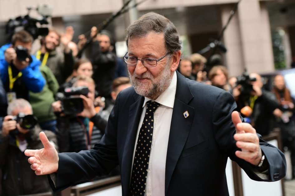 El presidente en funciones, Mariano Rajoy, a su llegada a una reunión de líderes de la UE en Bruselas el pasado 20 de octubre. / AFP