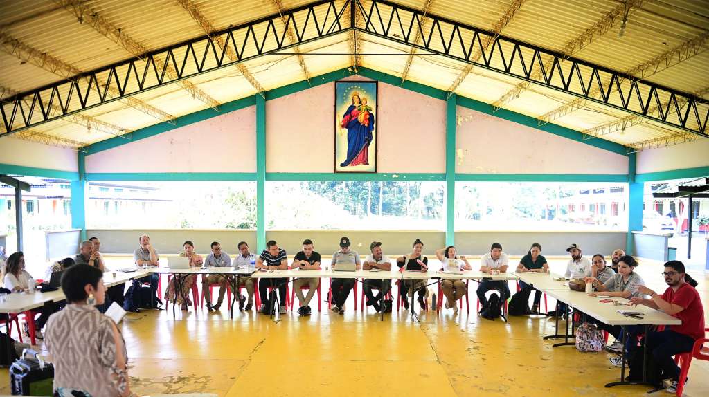 El evento se realizó en la ciudadela Don Bosco de la Iglesia Católica, a las afueras de San Vicente del Caguán.
