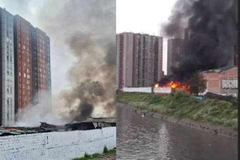 Bomberos controlaron incendio en bodega de reciclaje en el occidente de Bogotá