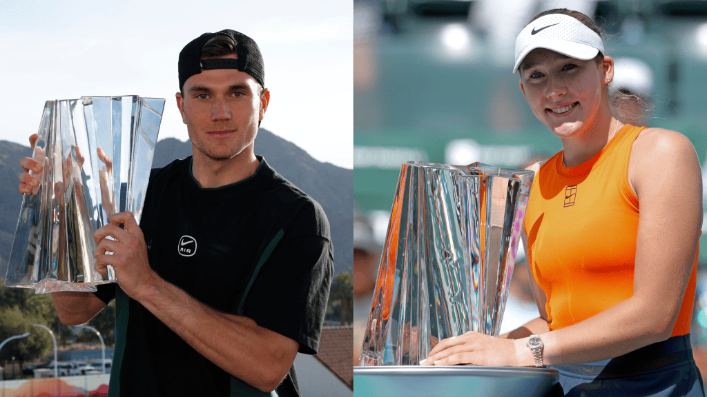 Draper y Andreeva, campeones de Indian Wells 2025.