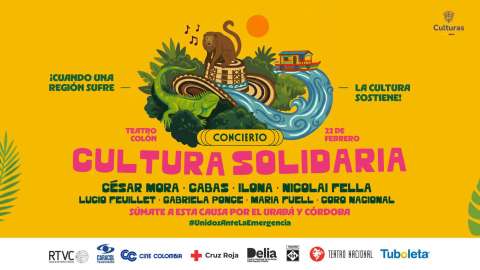 “Cultura solidaria”, el concierto en Bogotá para ayudar a los damnificados por inundaciones