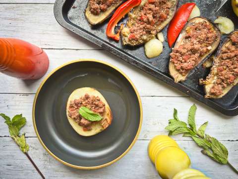 Berenjenas y papas rellenas, una propuesta saludable para incluir en tu menú