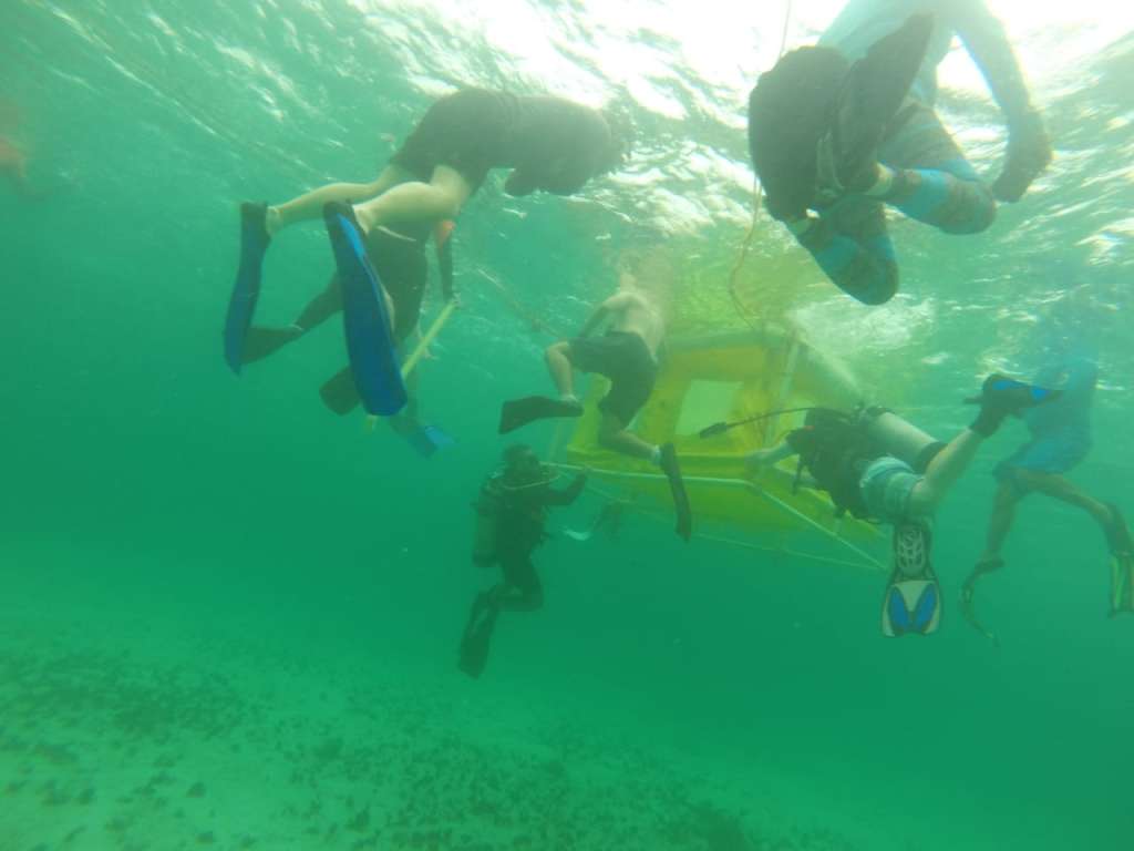 Investigadores trabajando en el Parque Nacional Natural Los Corales del Rosario y de San Bernardo. / Parques Nacionales