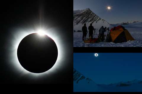 En imágenes: así se vio el eclipse total de Sol desde la Antártida