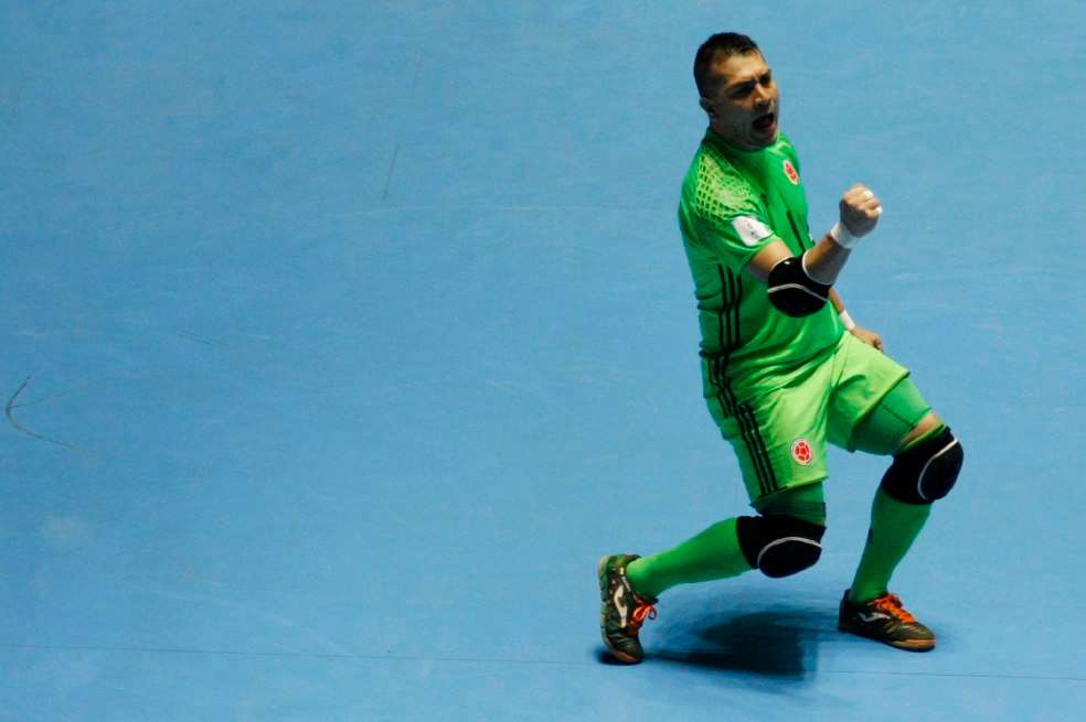 Carlos Andrés Ñáñez, arquero de la selección colombiana de futsal. / EFE
