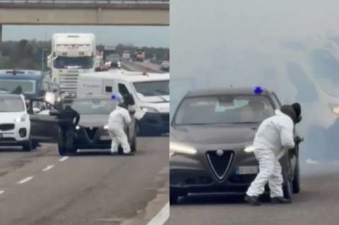 Robo “de película” en Italia: fingieron ser policías y volaron un furgón con explosivos