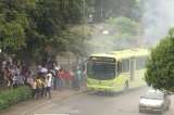 Emergencia por conato de incendio en bus de Metrolínea en Bucaramanga