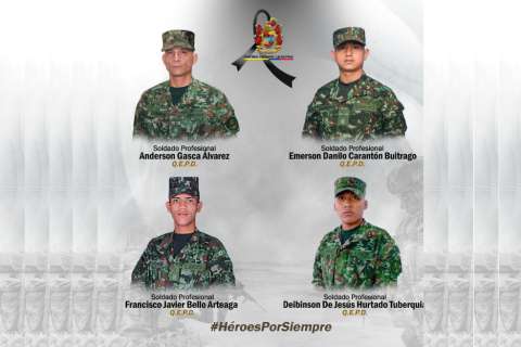 Cuatro militares asesinados y tres heridos tras ataque de las disidencias en Guaviare