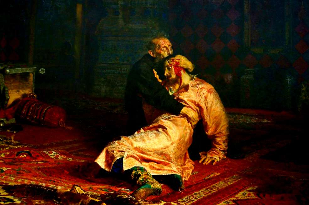 "Iván el Terrible y su hijo Iván el 16 de noviembre de 1581", pintura de Iliá Repin.