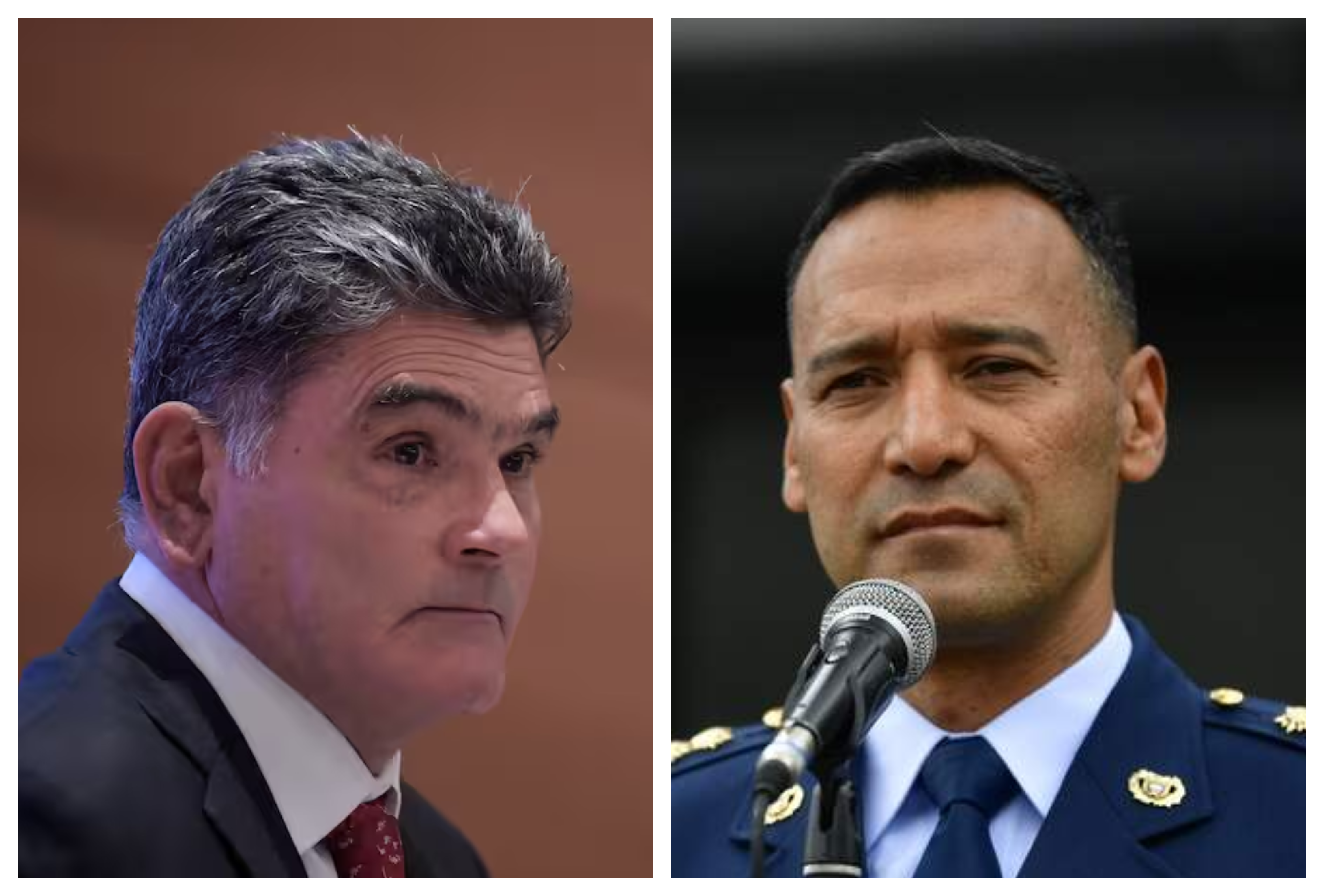 Gregorio Eljach (izquierda), procurador general de la Nación. Pedro Sánchez (derecha), ministro de Defensa.