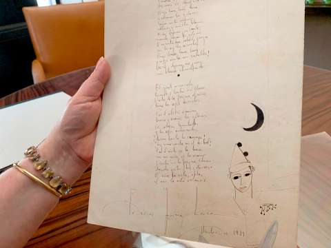 El manuscrito de un poema de Federico García Lorca fue vendido en París