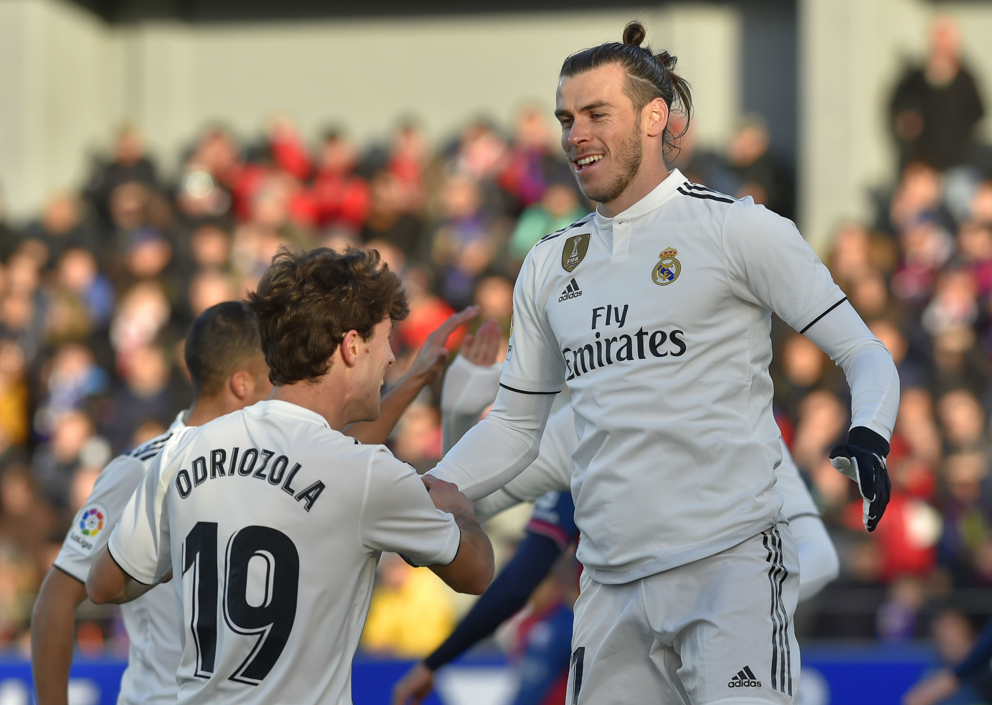 Gareth Bale marcó el gol con el que el Real Madrid venció al Huesca. / AFP