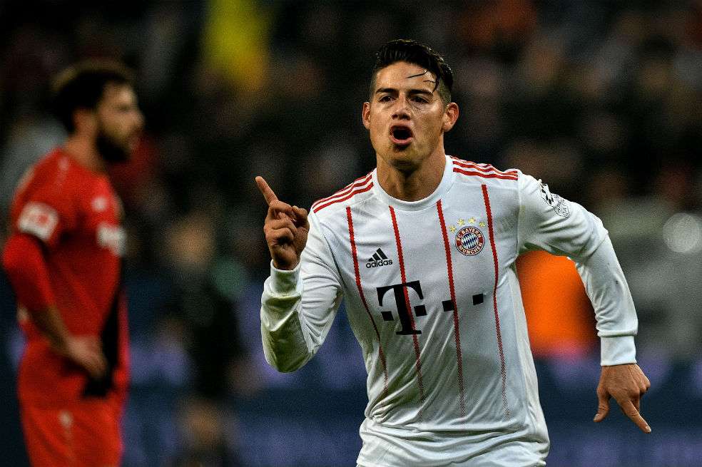 James Rodríguez, volante del Bayern Múnich de Alemania. / AFP
