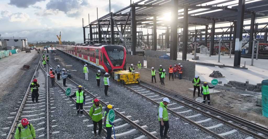 El primer tren del metro de Bogotá lo armaron en el patio taller el 11 de septiembre de 2025.