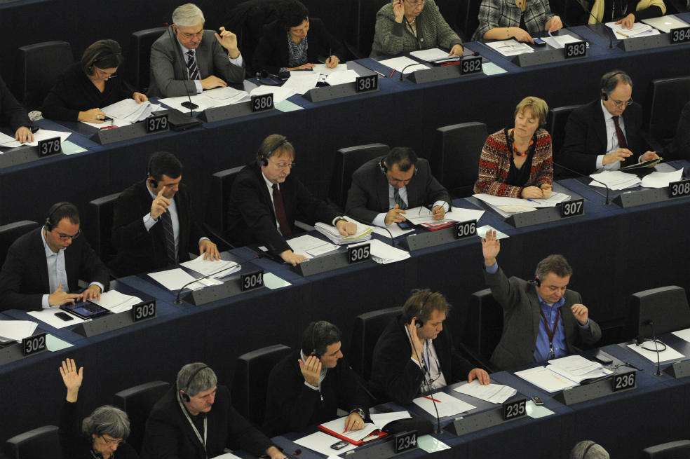 Con 486 votos a favor, el Parlamento Europeo aprobó ayer el TLC. / EFE