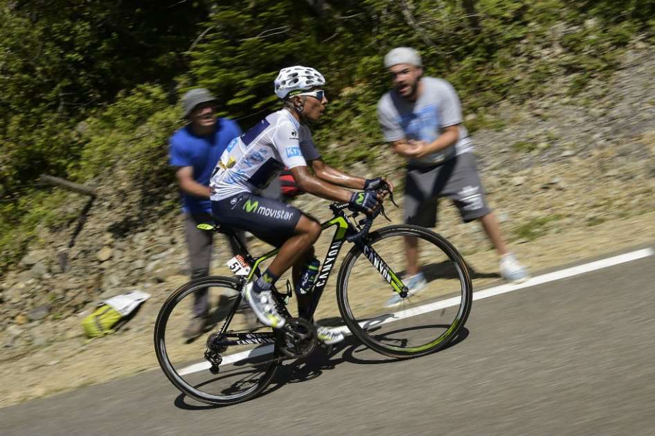 Nairo Quintana durante la décima etapa del Tour de Francia. Foto: AFP